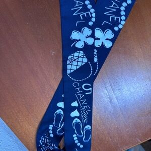 Navy Blue Silk Scarf
